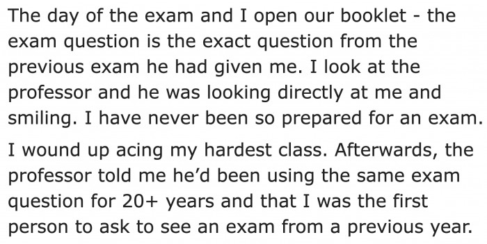 This is actually a good tip for all students.