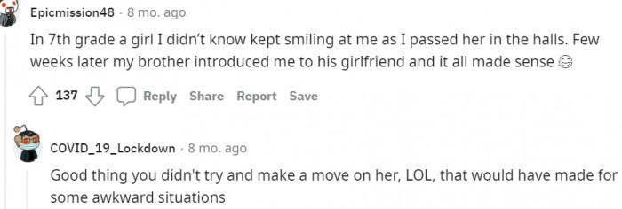 That is some awkward situation...