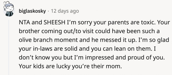 Correct, OP's brother could have genuinely used this issue as a way to make a connection with his sister, but he managed to mess it up.