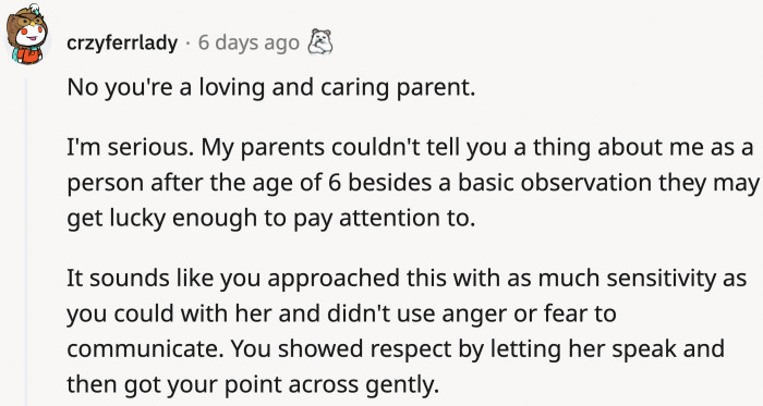 Despite OP's guilt, she was not wrong for getting in the middle of her daughter's relationship