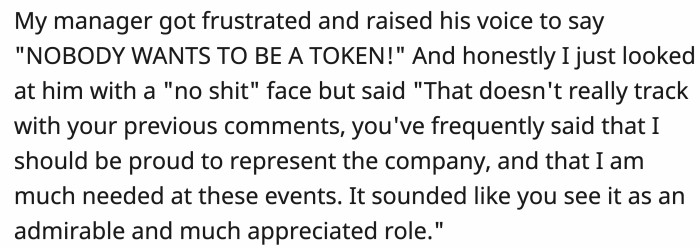 They became frustrated with OP and presented many contradictory perspectives.