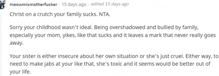 14. She should be out of your life