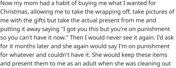 And that wasn't exactly how OP remembers it.