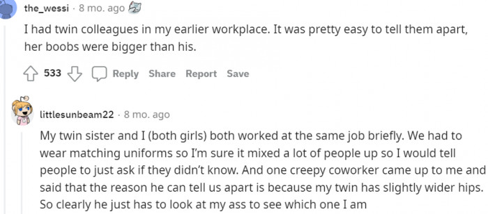 Now, it's time to use body shape to differentiate one from another