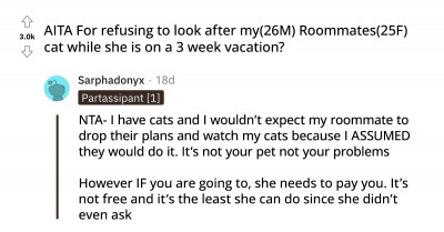 The World Supports The Girl Who Refused To Shelter Her Roommate's Cat For Three Weeks