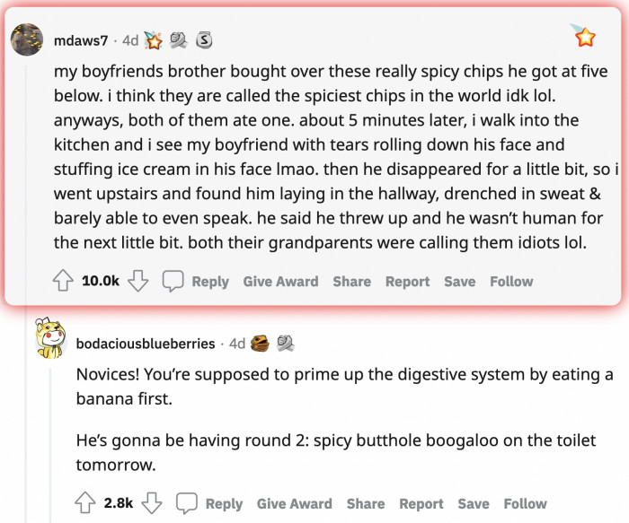 The reply to the comment sounds like a movie starring the complete cast of Jacka*s