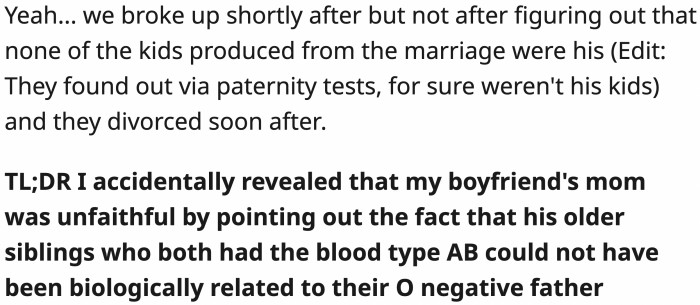 Jacob's dad is actually not Jacob's dad. The other two are not his either. He and his wife got divorced after the cursed dinner.