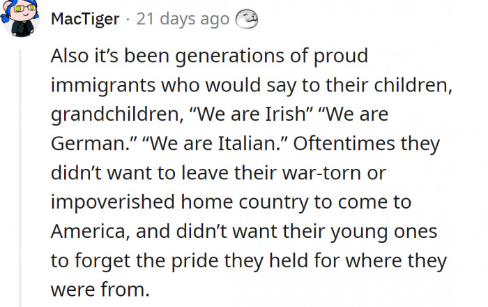 It is a matter of pride...