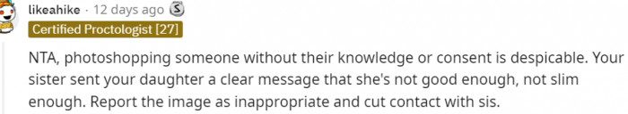 Report the picture and cut contact with her