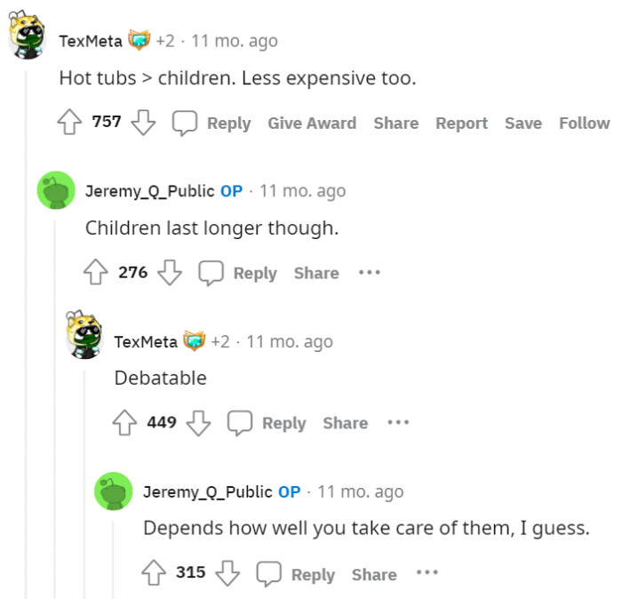 In all this, OP got into a debate about what's better in the long run. LOL.