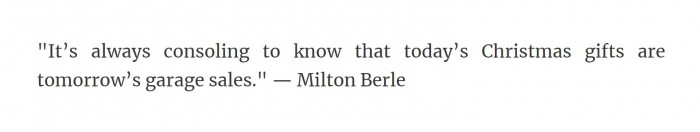 #14 So many garage sales after Christmas!
