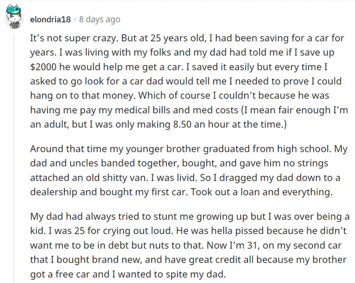 This person's dad basically forced them out of their comfort zone