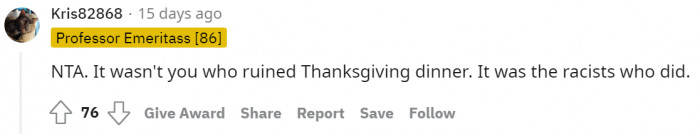 #10 It wasn't you who ruined Thanksgiving.