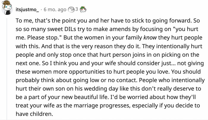 Down the line, they will also be horrible influences on OP's children should they decide to have them.