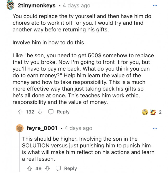 Involving the child can help with them learning instead of resenting you