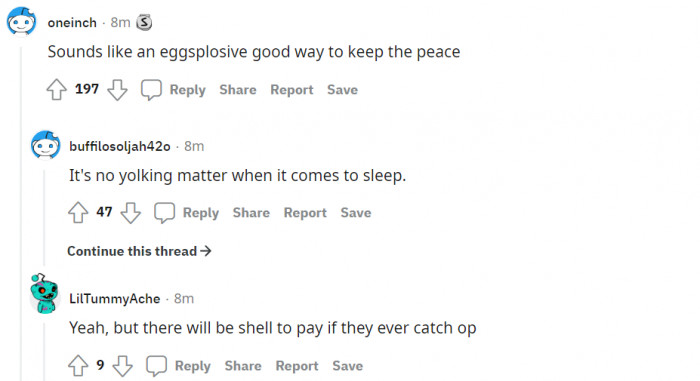 Such egg-level puns! Oh my god