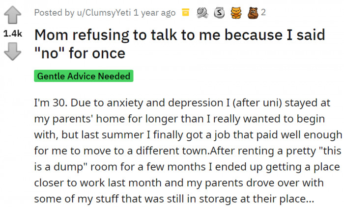 Here is what she posted on Reddit: