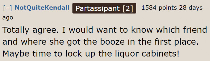 The Father Might Need to Implement Measures to Prevent Free Access to Alcohol
