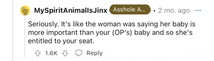 She definitely felt entitled to her seat. Ridiculous.