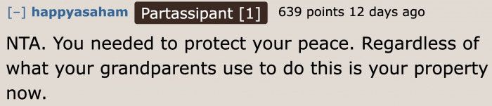 The woman is right for setting her priorities straight. The parents just need to look for another place where their children can play.