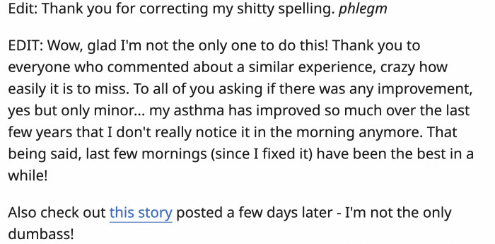 ...and an update from OP