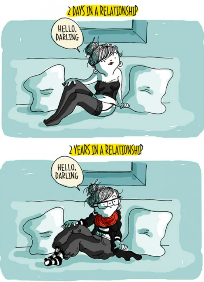 12. The more the clothes, the longer the relationship, and the more the love!