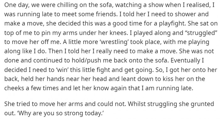 The answer to that question was the deciding factor in their relationship. aauthor8, however, underestimated a woman's brain...