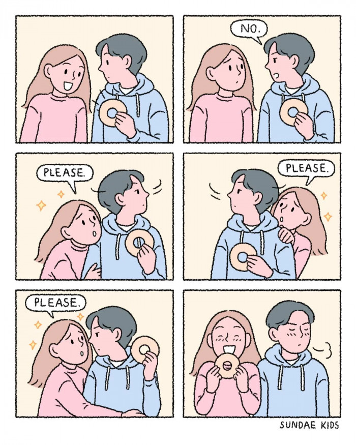 20. Pretty please, can I have the doughnut?