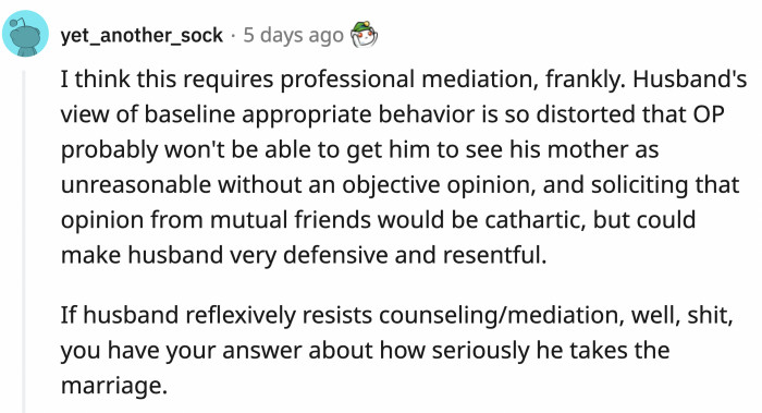 Somebody needs professional help, and it's not OP