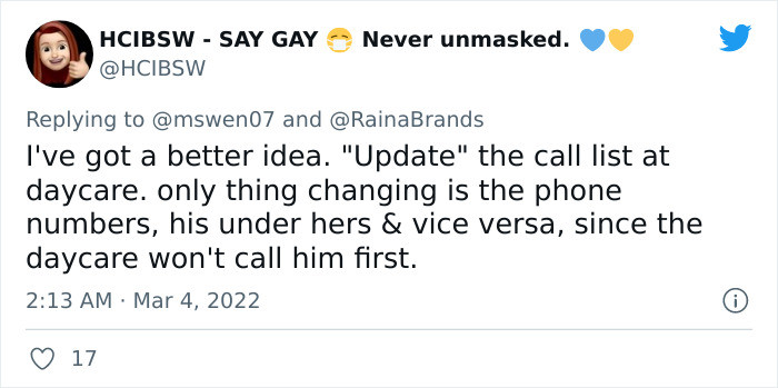 Change the records, and maybe they wouldn’t dismiss it when her husband answers.