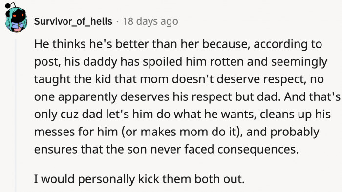 He thinks he always has a way out with the scolding