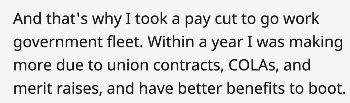 and ended up working somewhere else that benefited them more.