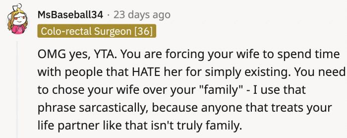 Their concern over OP seems to be more controlling than it really is