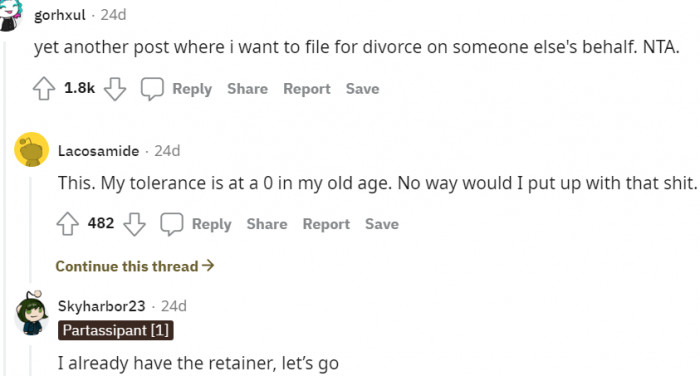 Ain't putting up with that 