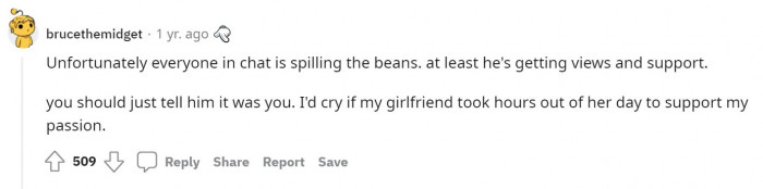 Spilling the beans.