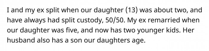 This is their current situation as co-parents