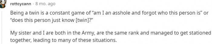 This is double twin confusion