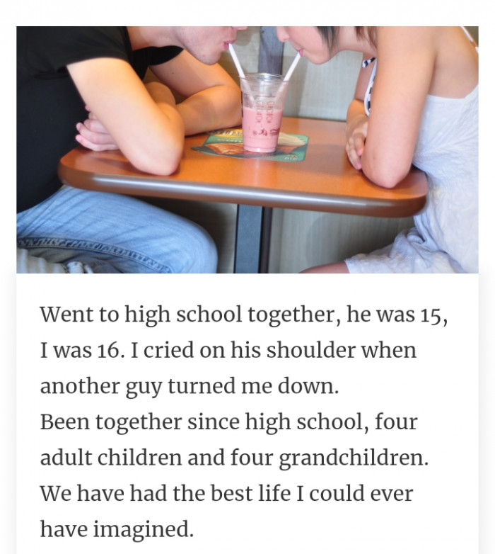 2. He was her savior from a high school heartbreak.