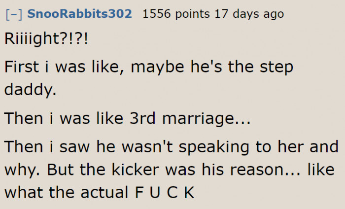 This man never sees that he's wrong, and that's dangerous.