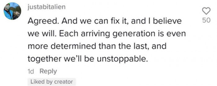 Maybe the coming generation will be more focused on living in the moment.