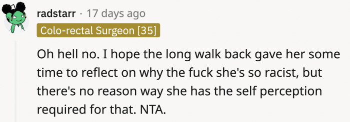 She's only concerned about one kind of reflection: the one from the mirror.