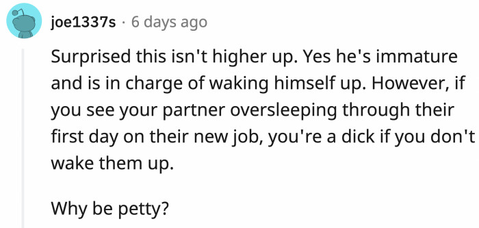 Was OP just being petty?