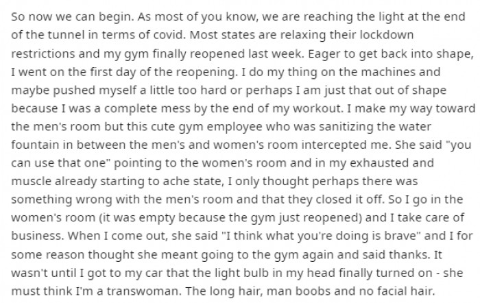 The Redditor breaks down the scenario in detail