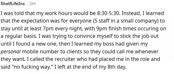 15. Just because you have a phone on you 24/7 doesn't mean that you are available for your job 24/7