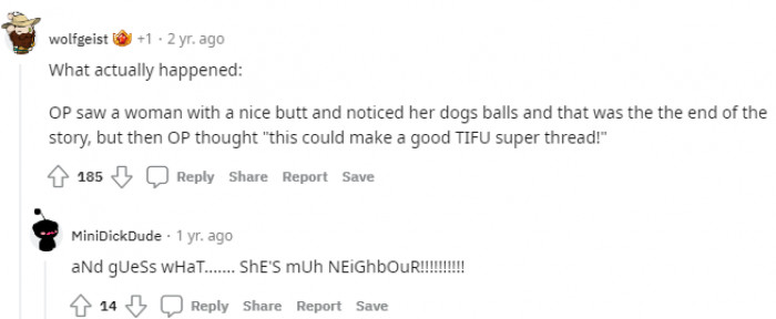 18. "What actually happened..."