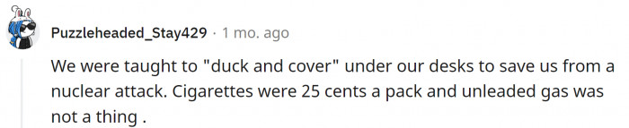 13. Unfortunately, 'duck and cover' is a thing again