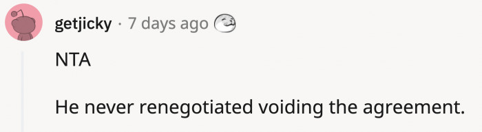 Besides, they have a contract.