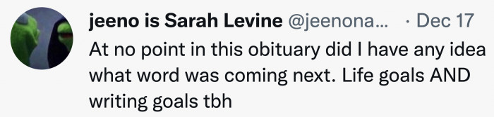Just like in real life, Renay's obituary was full of surprises. There was no way anyone could have predicted what was coming next.