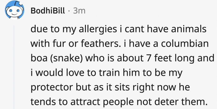 Adorable and snake are not words I would use together in one sentence
