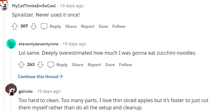 16. I have never used a spiralizer and never will